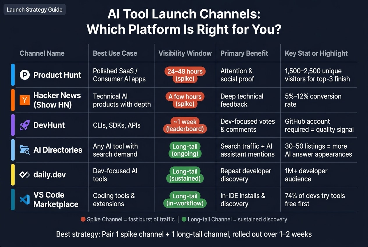 AI Tool Launch Channels: Which Platform Is Right for You?