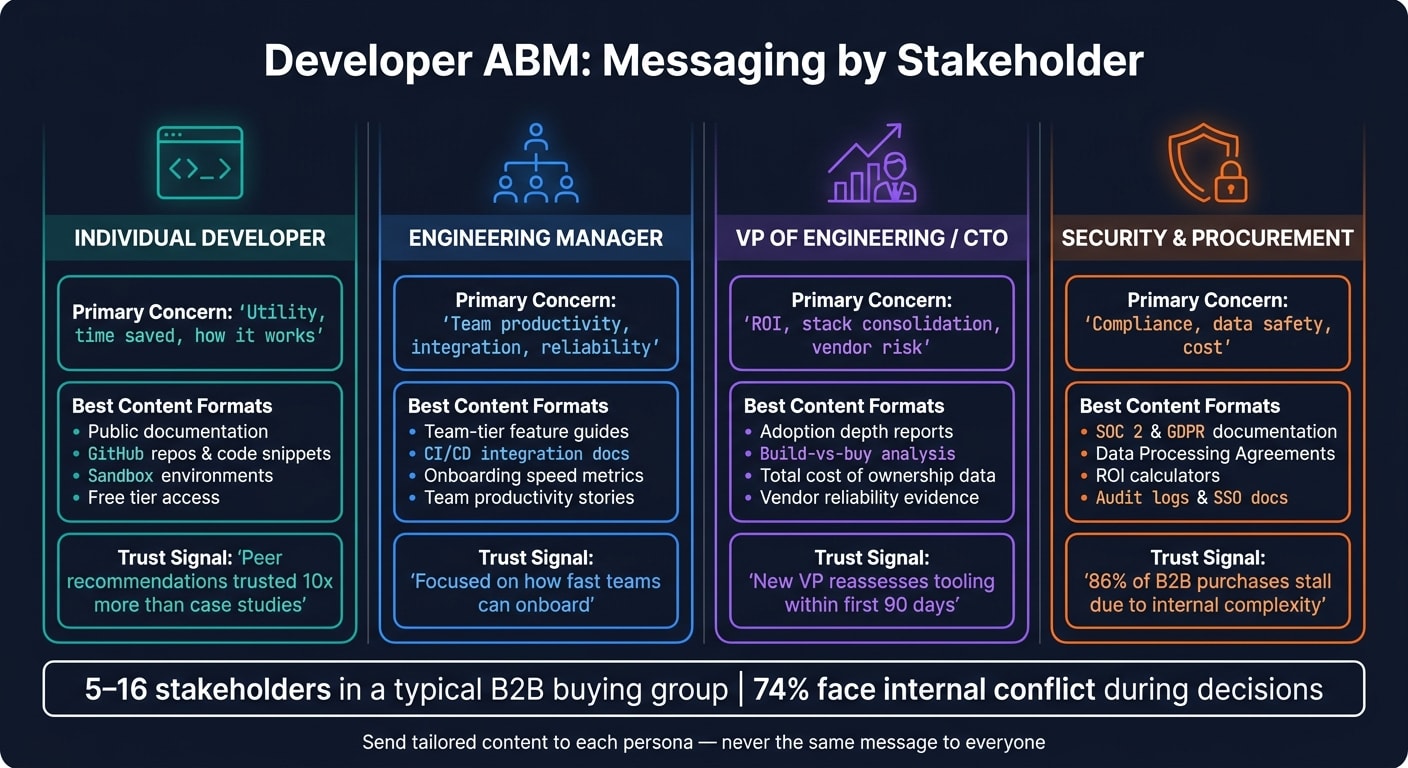 Developer ABM Persona Messaging Guide: What Each Stakeholder Needs