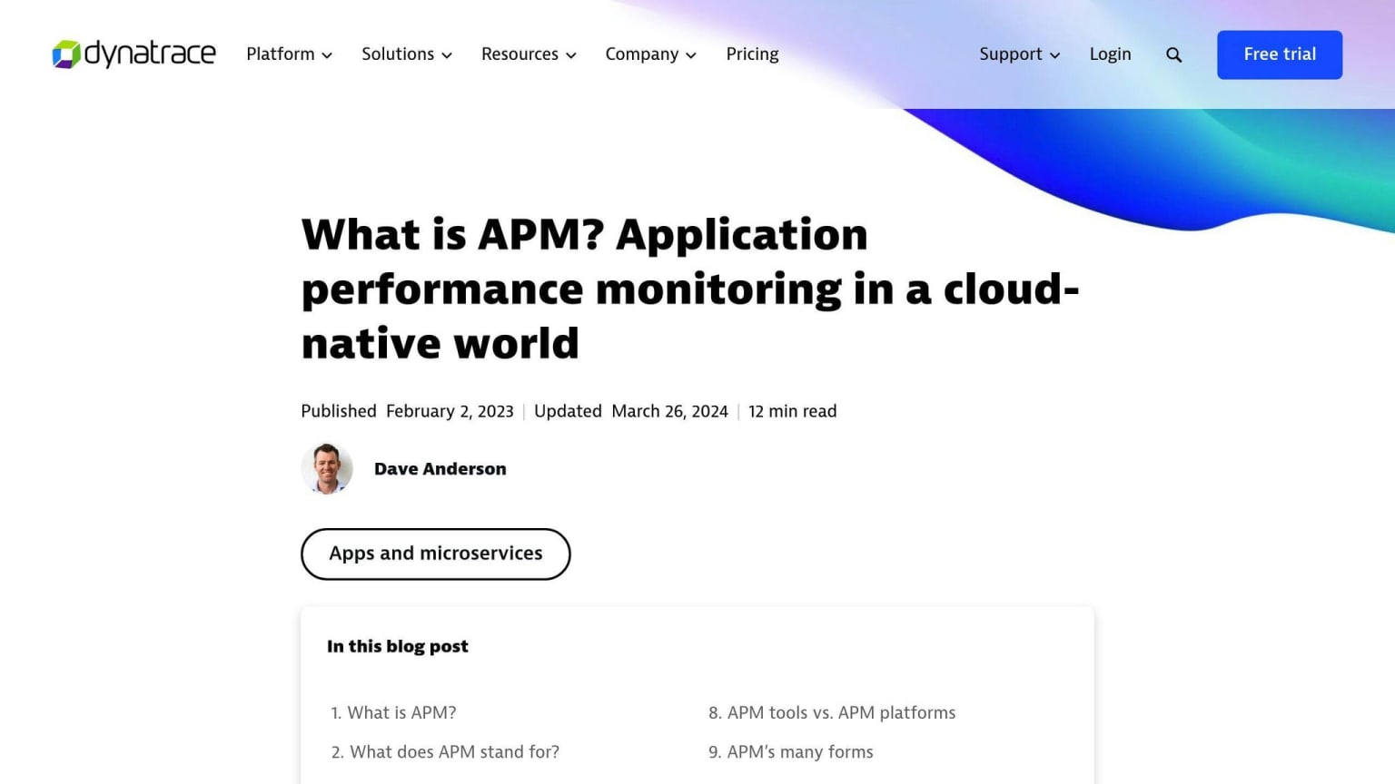 Application Performance Monitoring