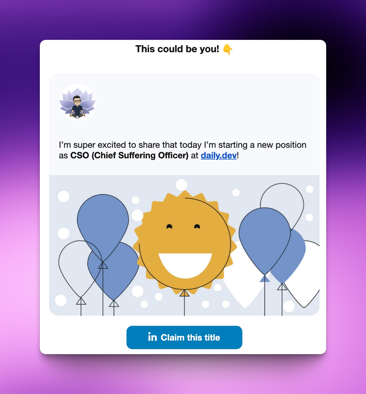 Screenshot of the email blast sent to our community at daily.dev announcing the campaign