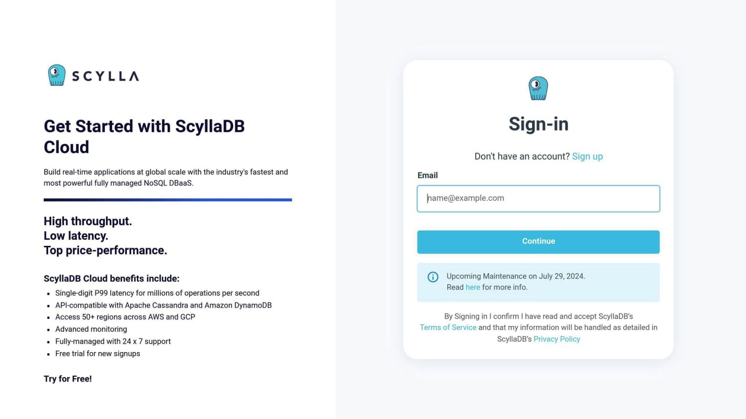 ScyllaDB Cloud
