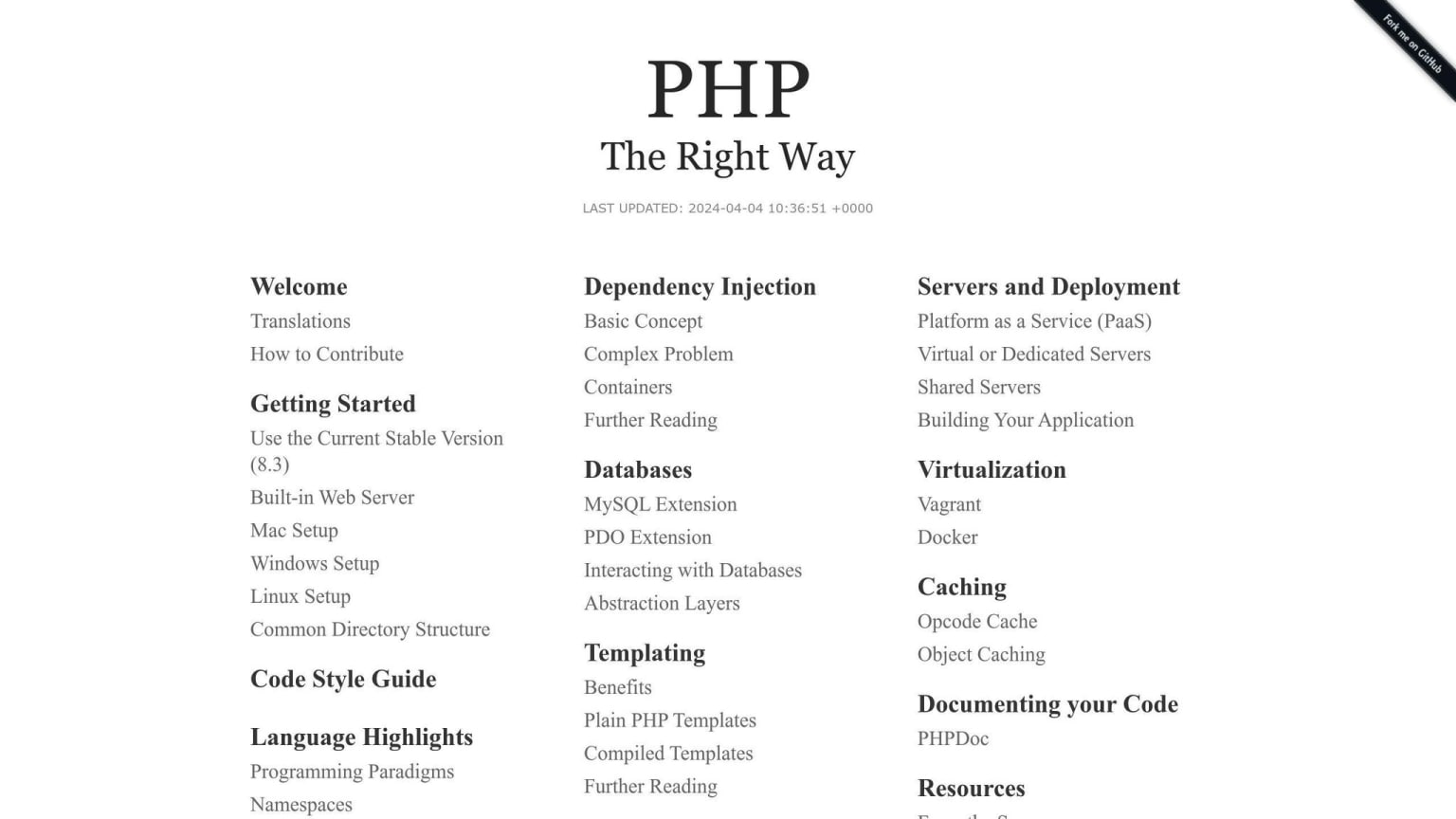 PHP The Right Way