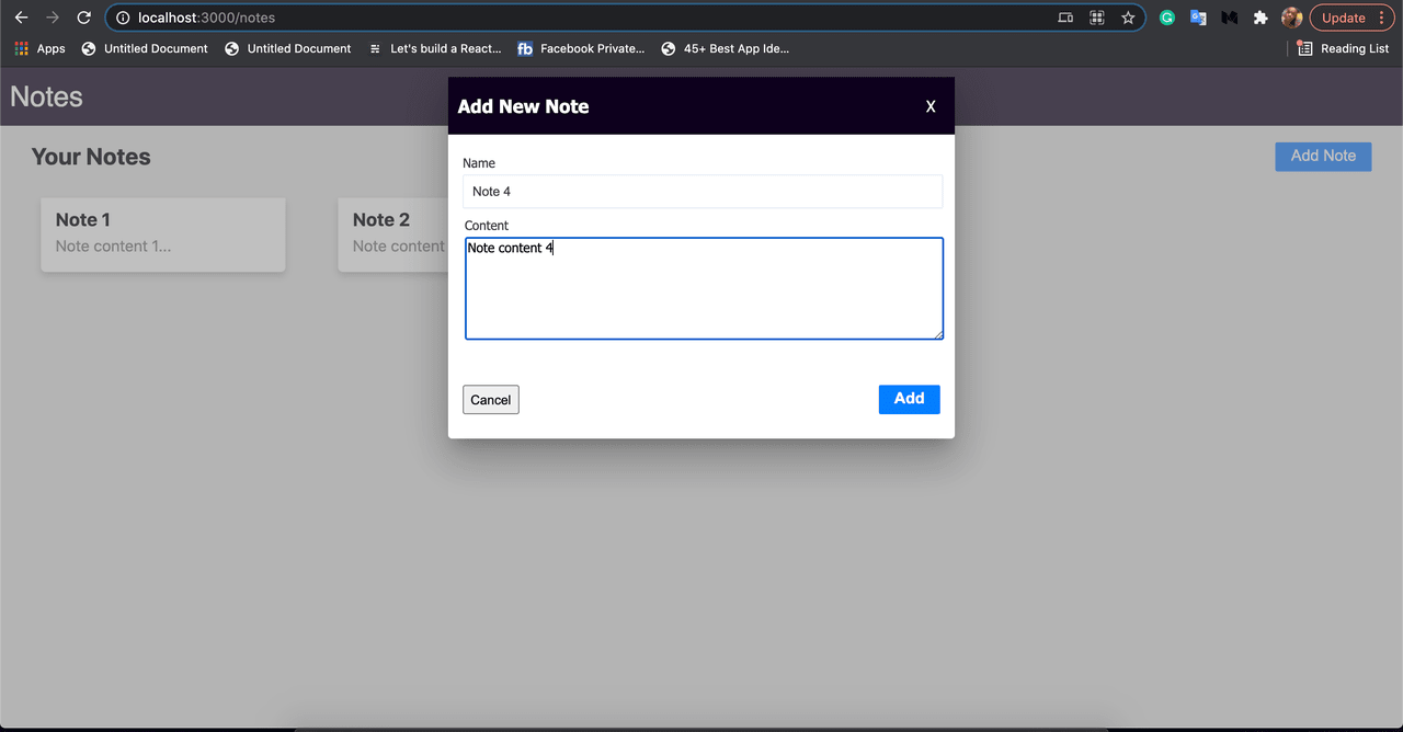 Create note
