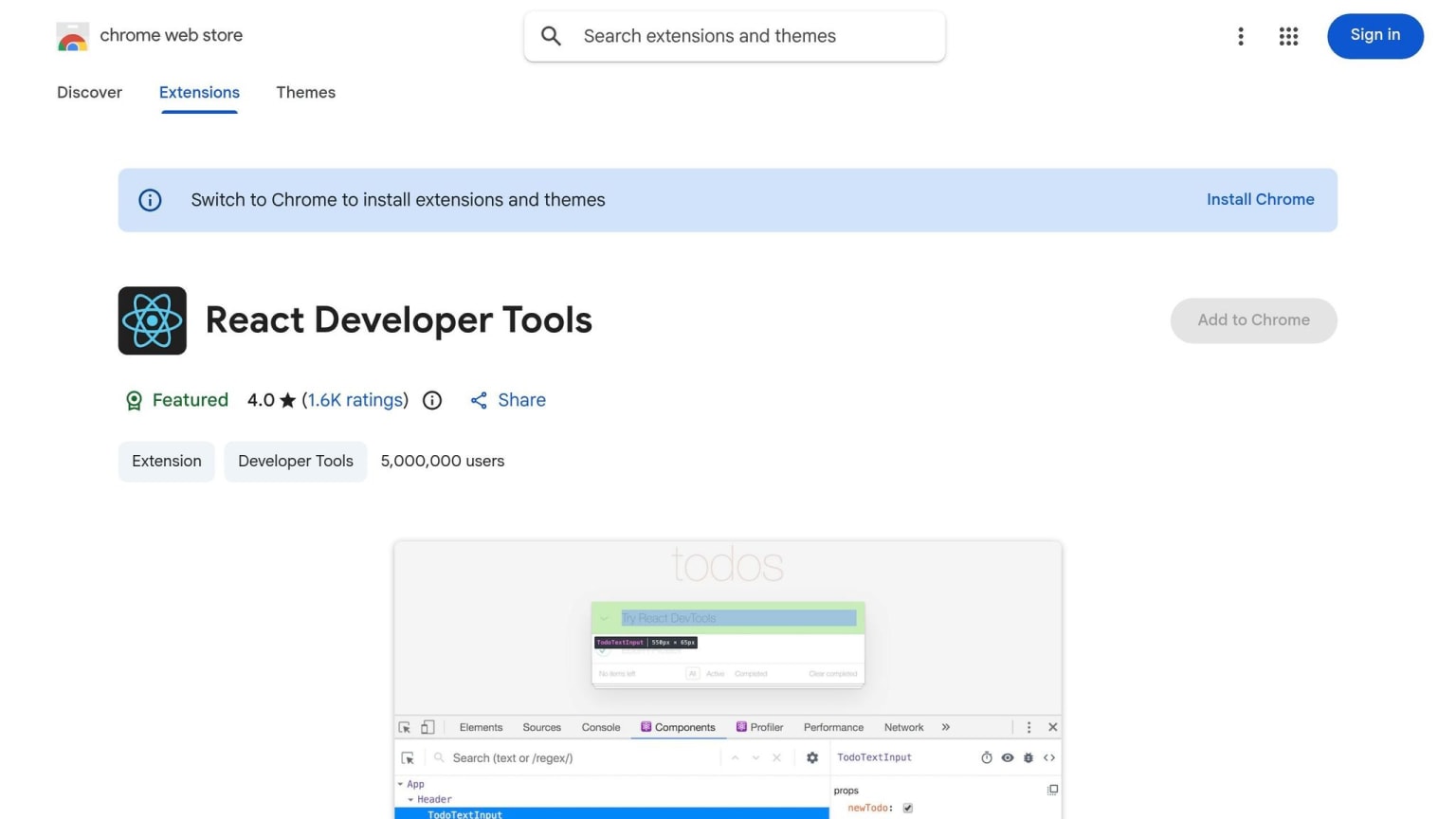 React Developer Tools