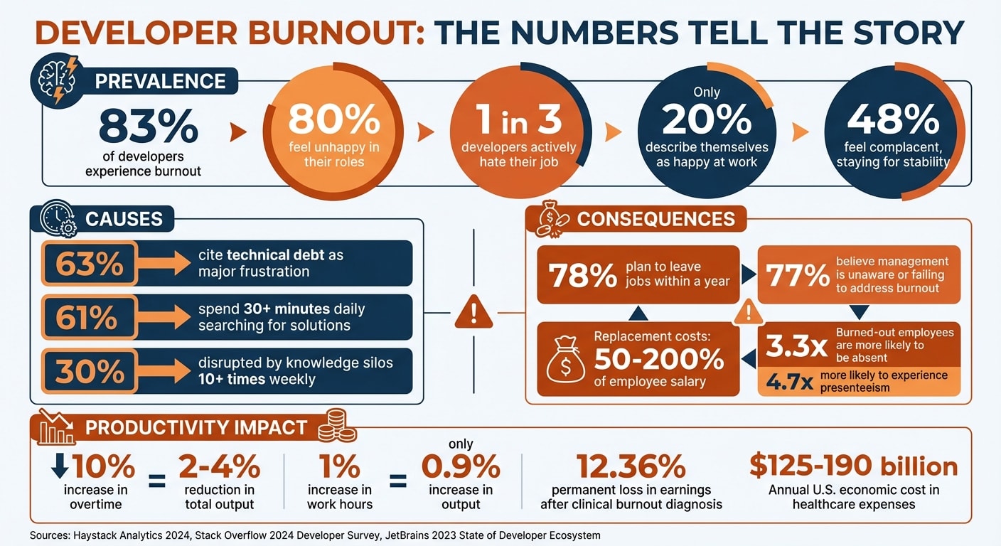 Developer Burnout Statistics and Impact 2024