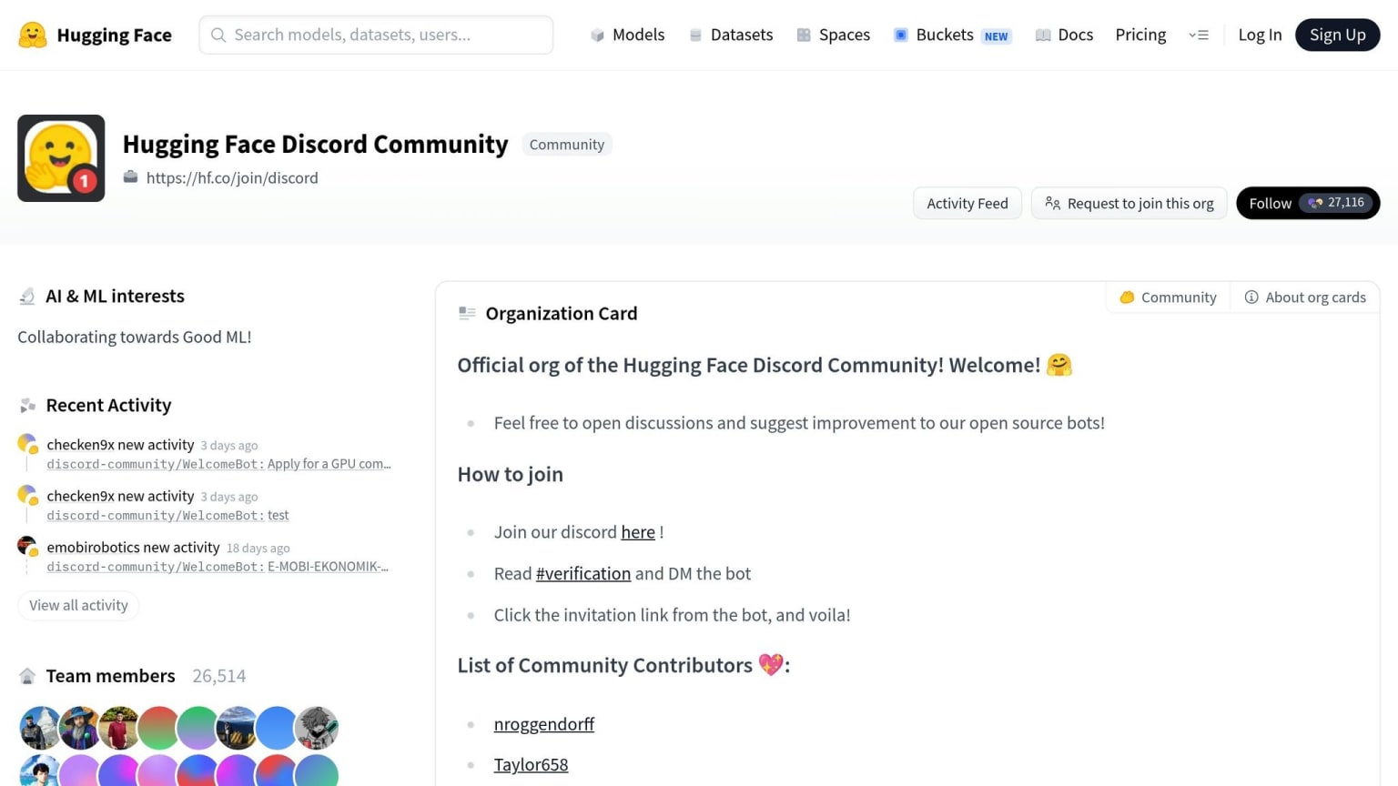 Hugging Face Discord