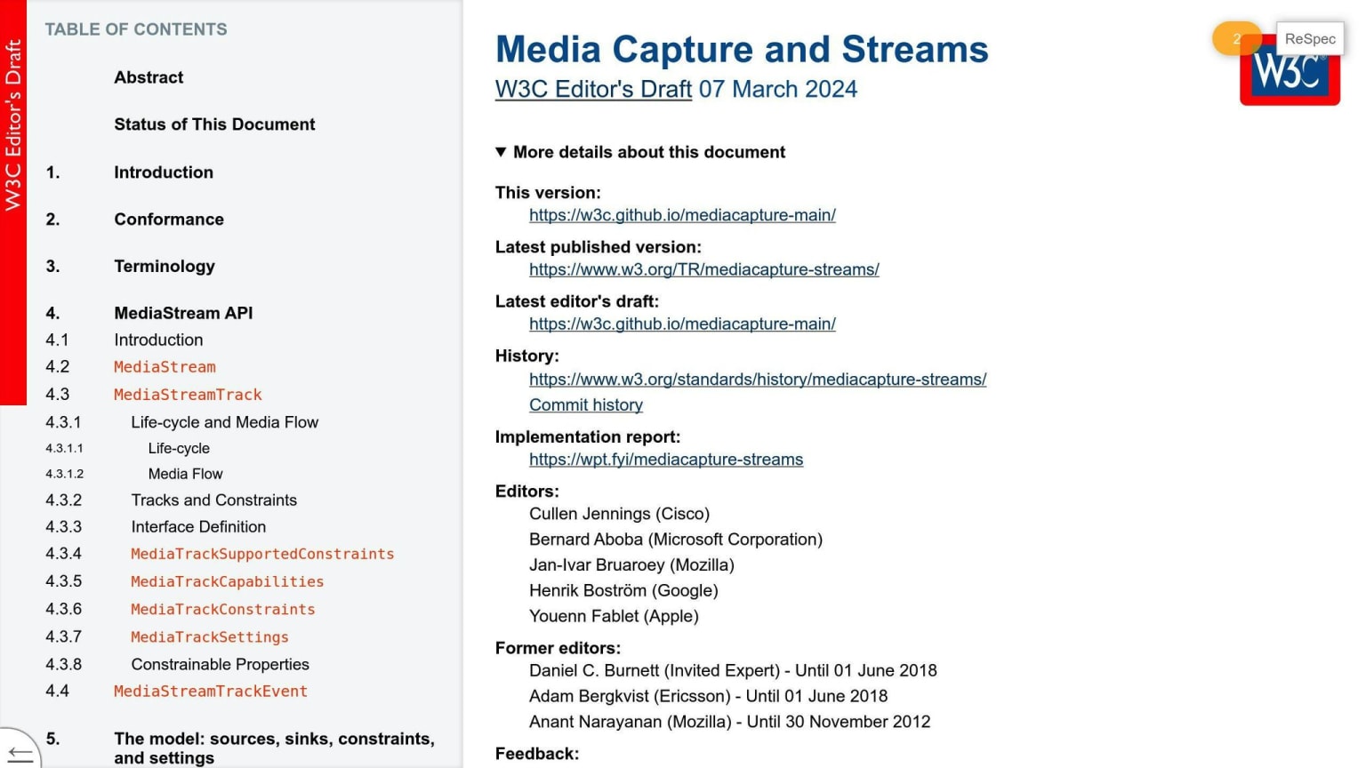 MediaStream API