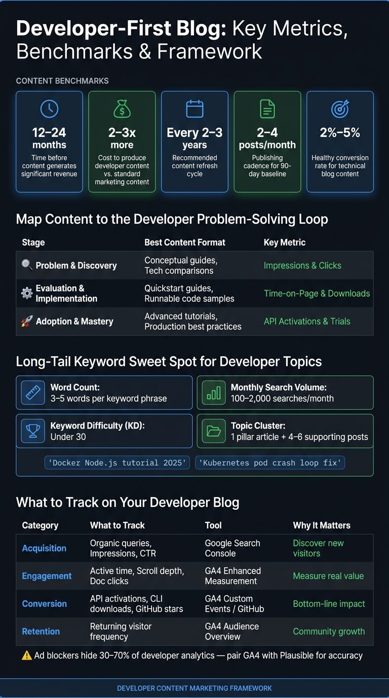 Developer Blog Success: Key Metrics, Benchmarks & Content Framework