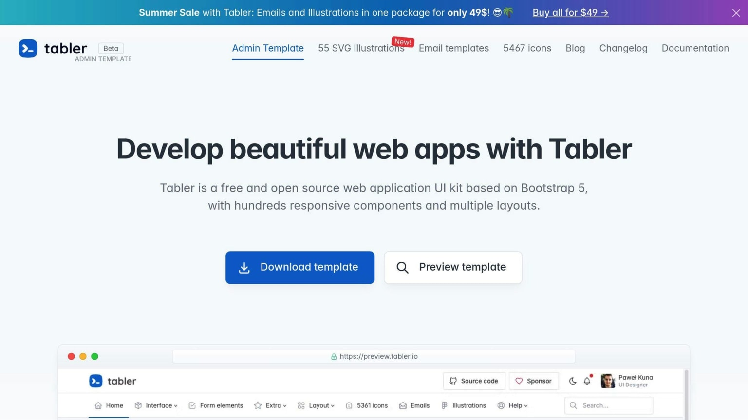 Tabler UI Kit