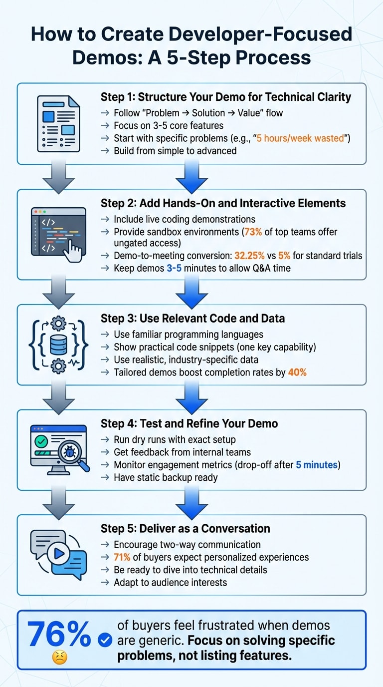 5-Step Process for Creating Developer-Focused Product Demos