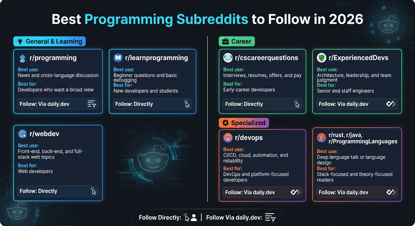 Best Programming Subreddits to Follow in 2026