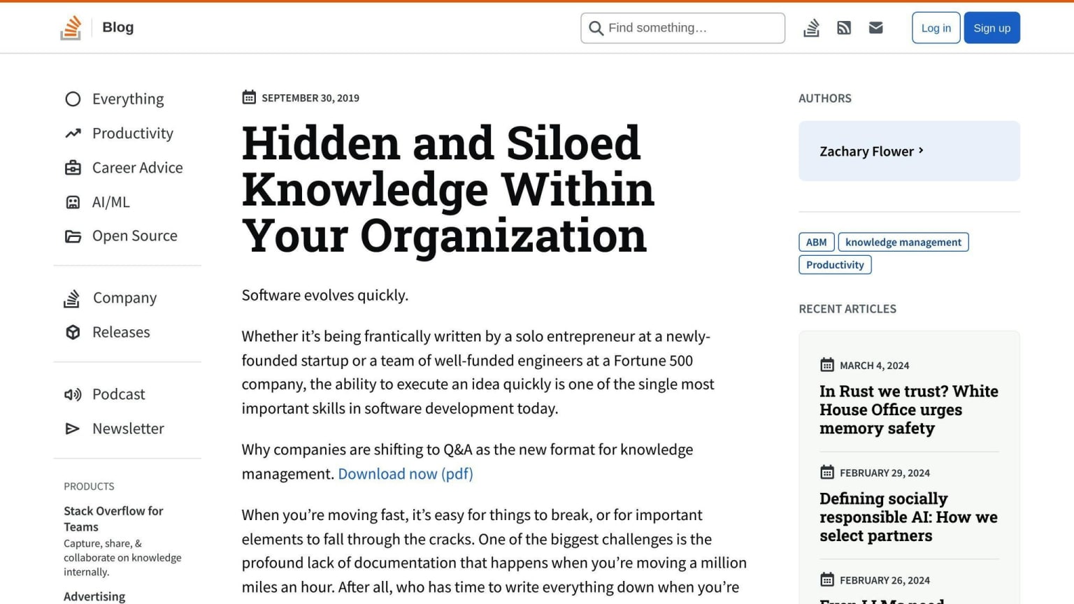 Knowledge Silos