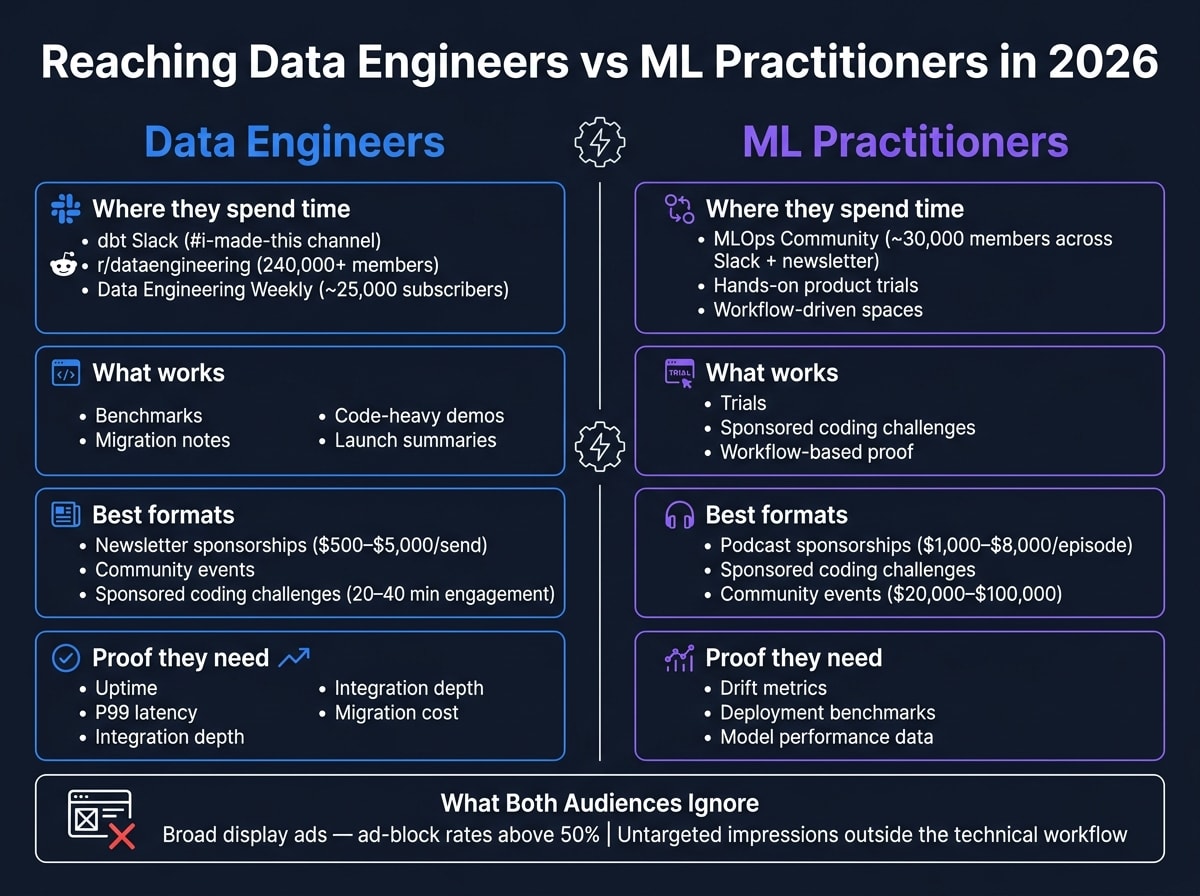 How to Reach Data Engineers vs ML Practitioners in 2026