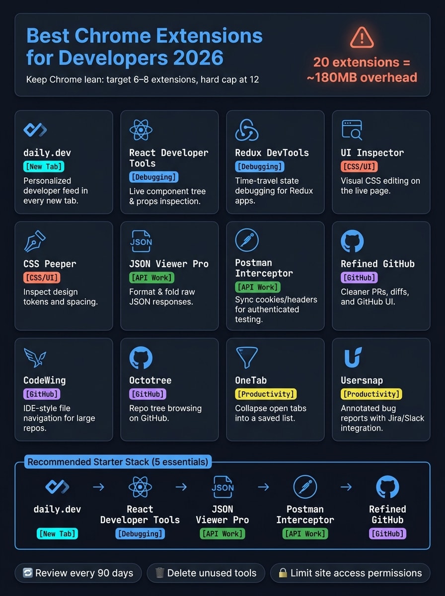 Best Chrome Extensions for Developers 2026: Quick Comparison Guide