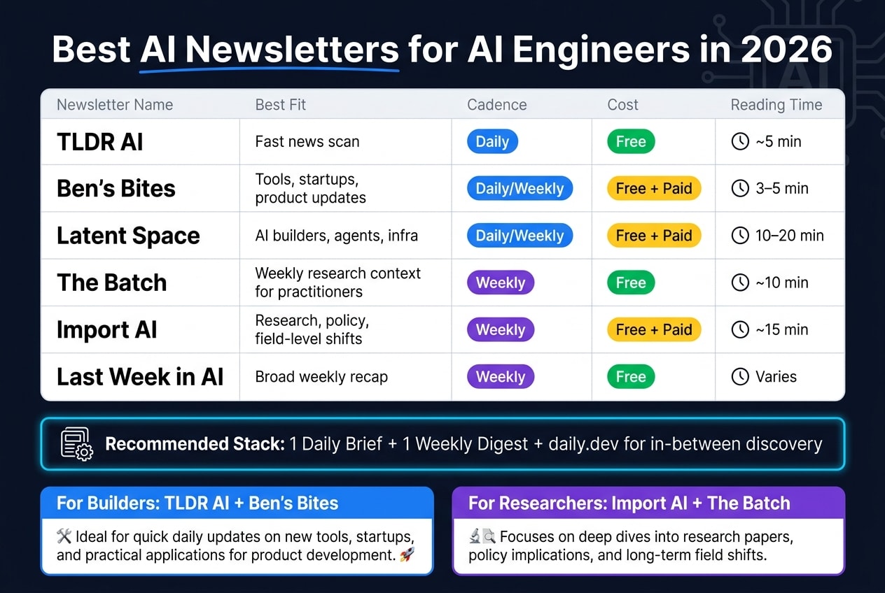 Best AI Newsletters for Engineers 2026: Quick Comparison Guide