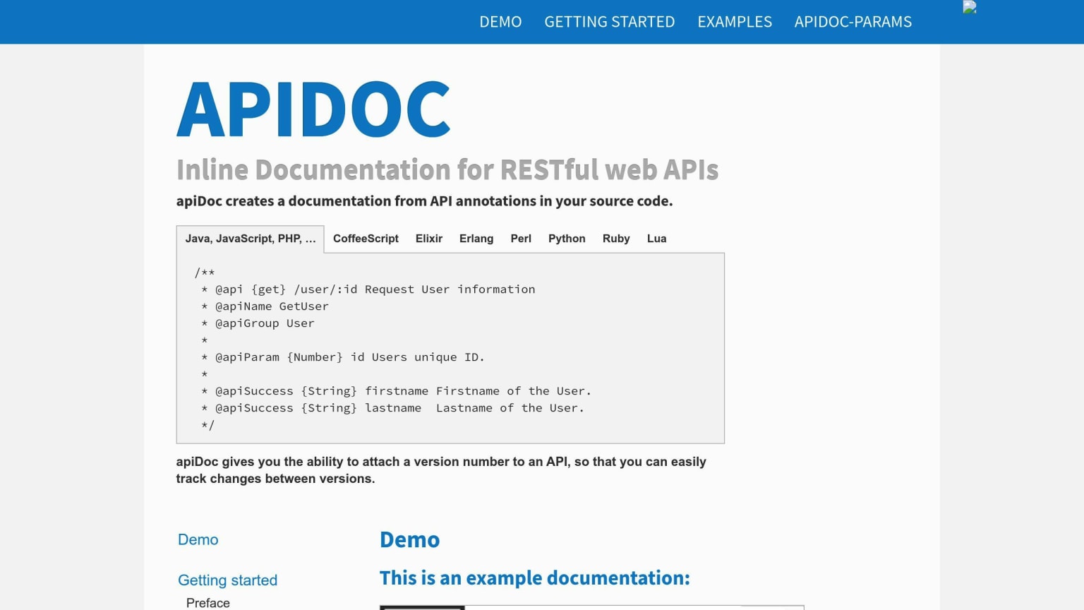 apiDOC