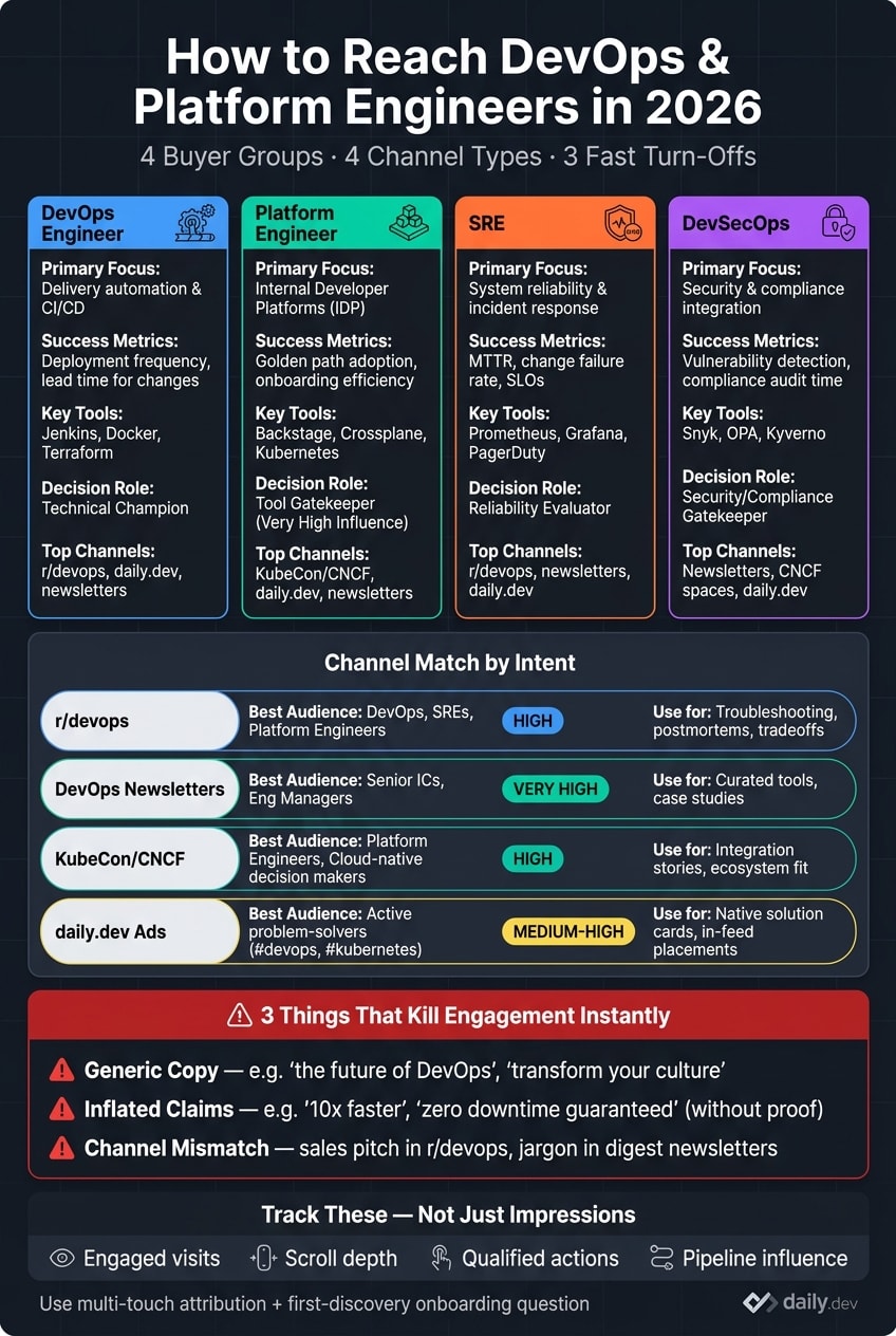 DevOps Audience Guide 2026: Roles, Metrics & Channels