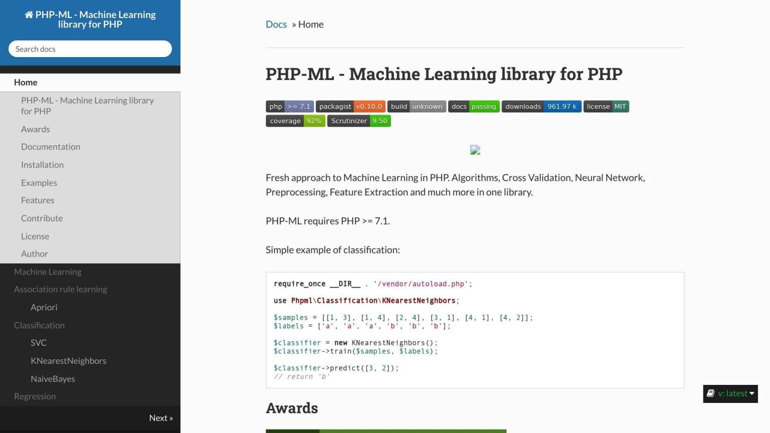 PHP-ML