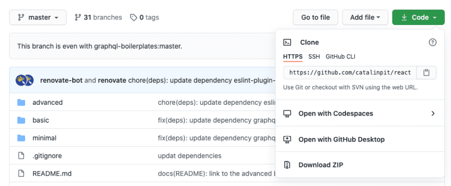 Cloning a project example