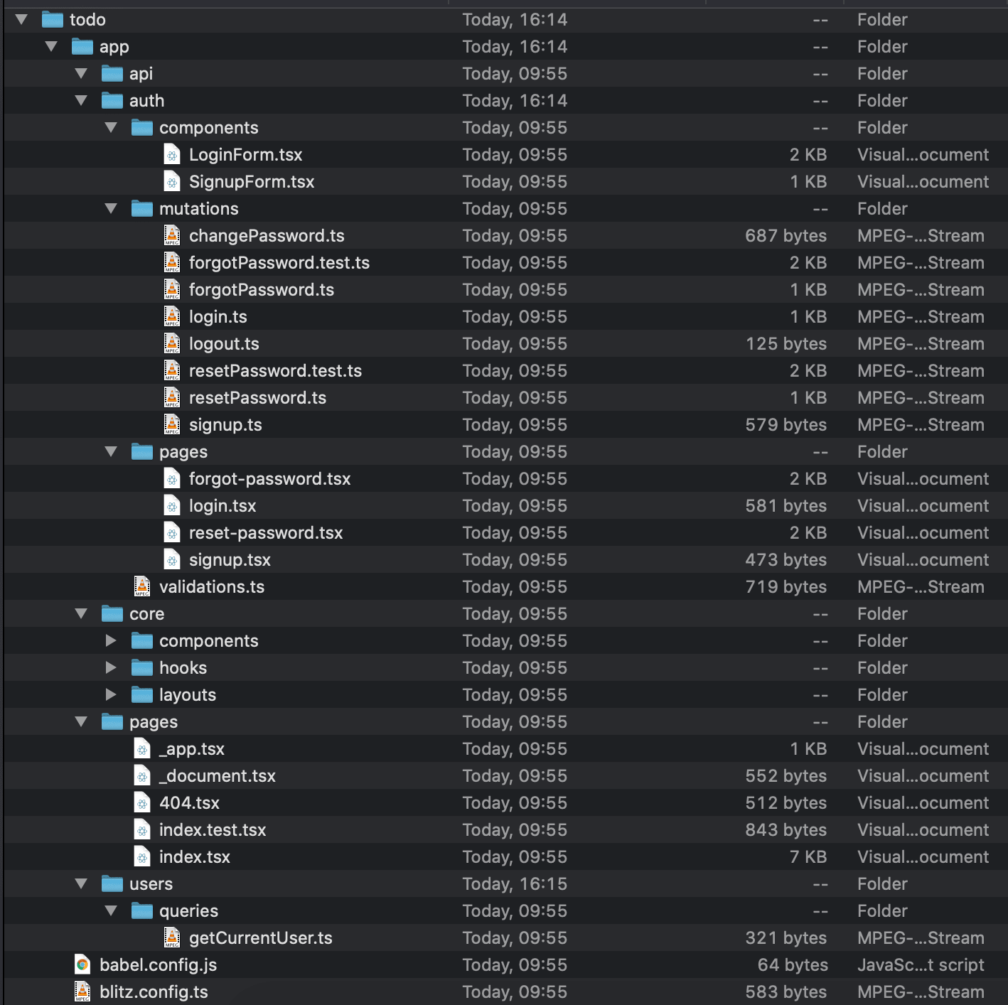 Blitzjs folder structure