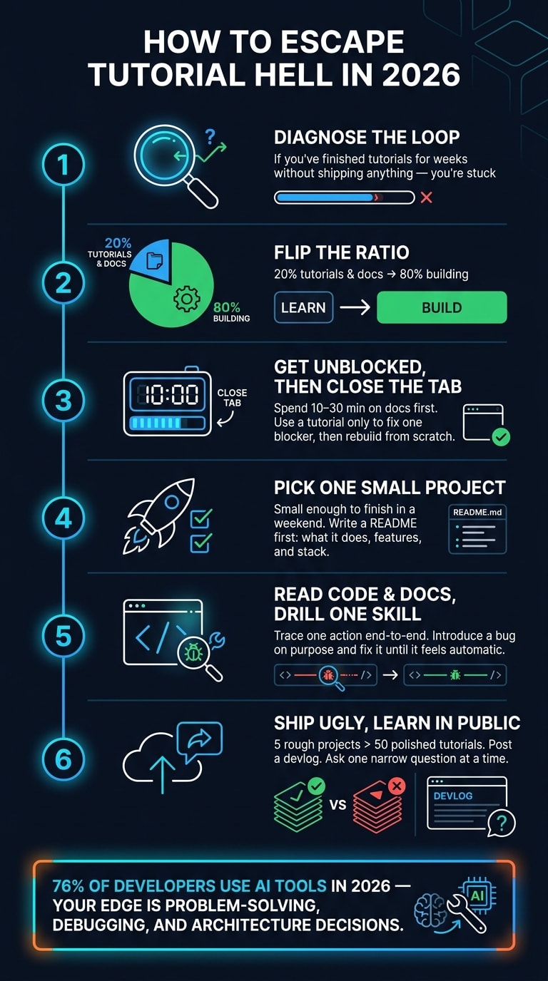 How to Escape Tutorial Hell: A Step-by-Step Learning Framework