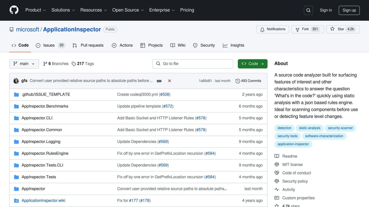 Microsoft Application Inspector