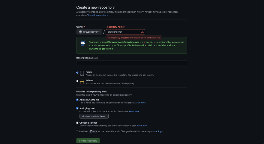 Create GitHub Repo