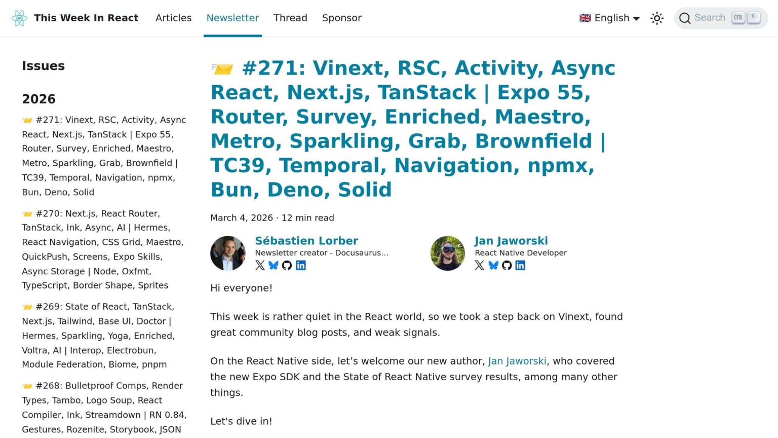 This Week in React