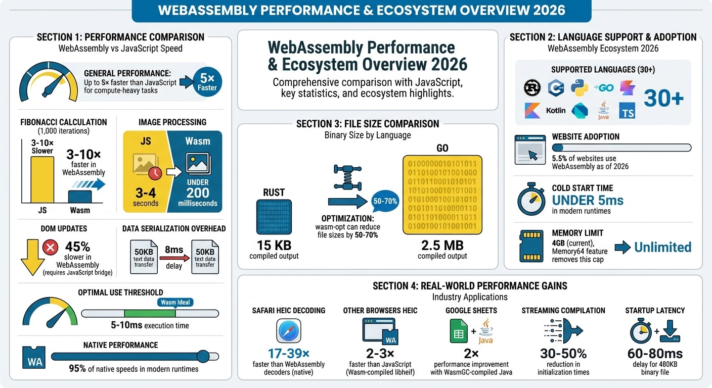 WebAssembly vs JavaScript Performance Comparison 2026
