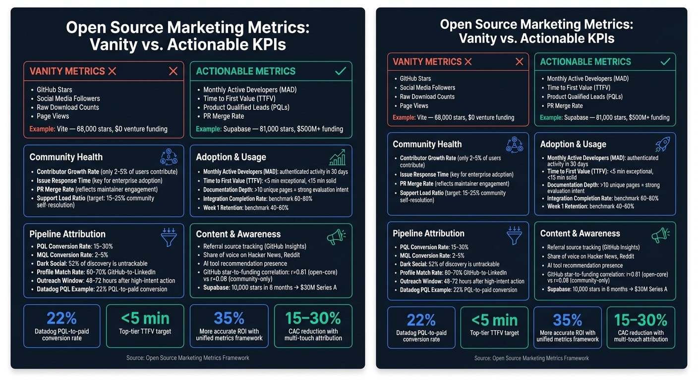 Open Source Marketing Metrics: Vanity vs. Actionable KPIs
