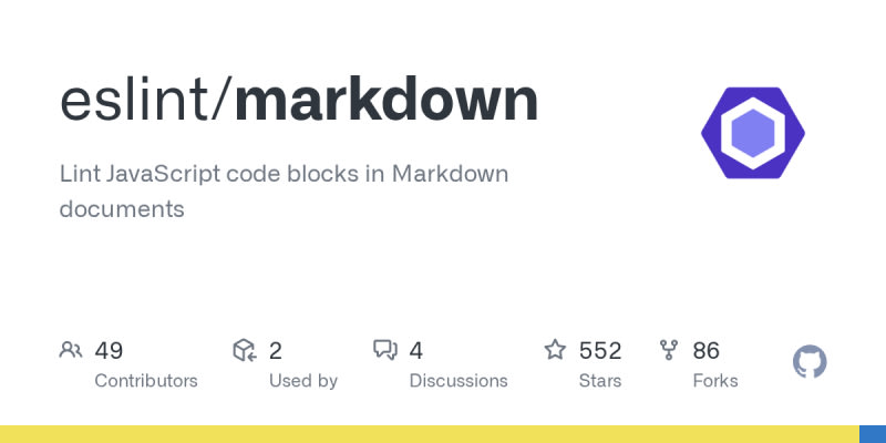 `eslint` plugin for Markdown | daily.dev