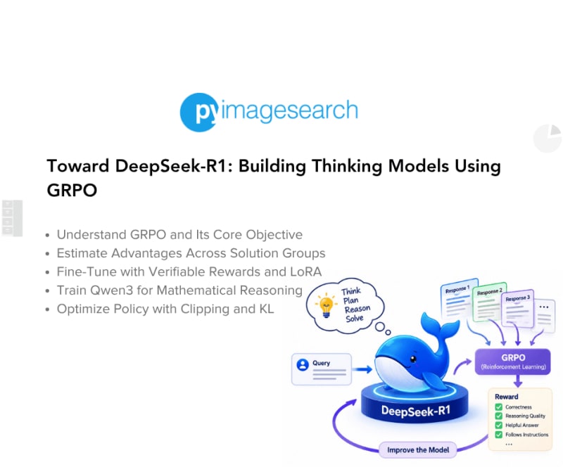 Toward DeepSeek-R1: Building Thinking Models Using GRPO