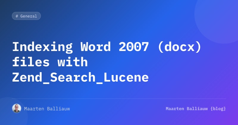 Indexing Word 2007 (docx) files with Zend_Search_Lucene