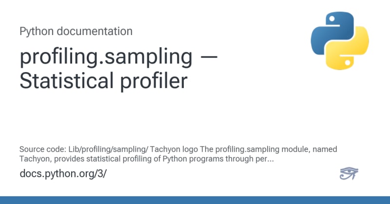 profiling.sampling — Statistical profiler ¶ | daily.dev