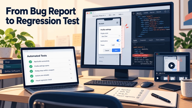 How to Turn Frontend Bug Reports into Reproducible Tests