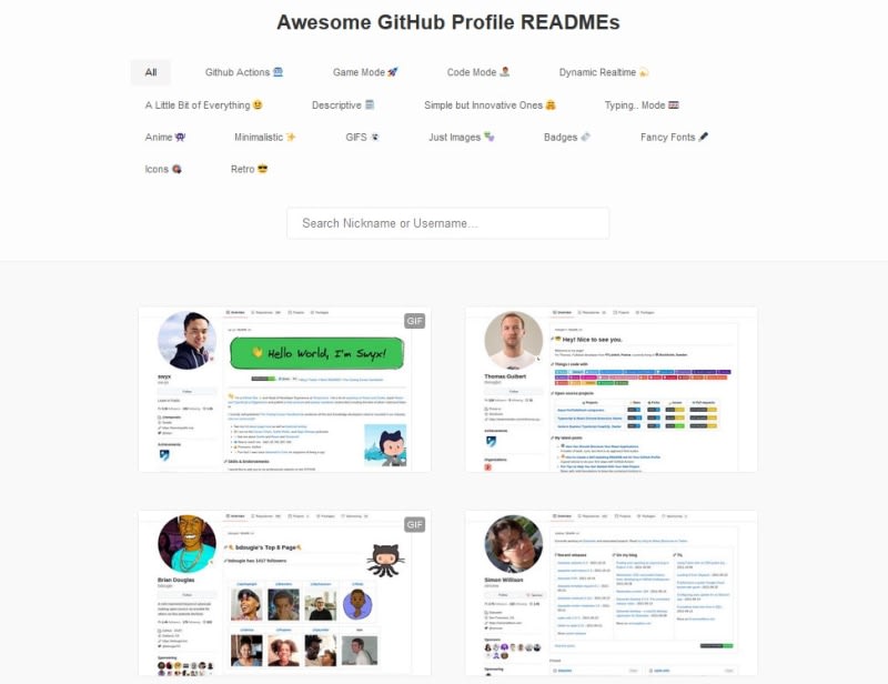 A website of awesome Github Profile READMEs | daily.dev