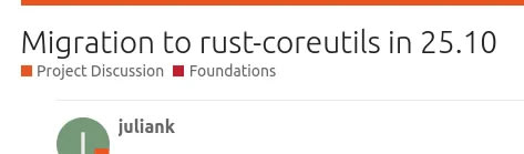 Ubuntu Switches to Rust Coreutils Migration Complete
