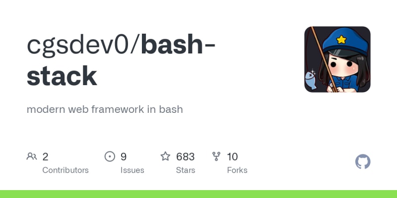 cgsdev0/bash-stack: modern web framework in bash | daily.dev