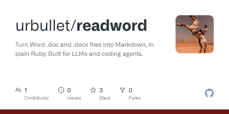 GitHub - urbullet/readword: Turn Word .doc and .docx...