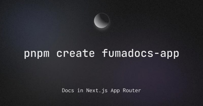 Fumadocs is a powerful documentation framework built on...