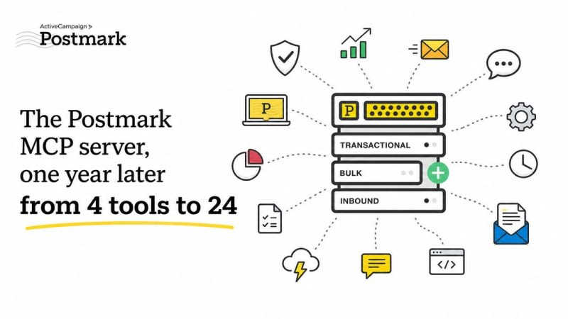 The Postmark MCP server, one year later: from 4 tools to 24