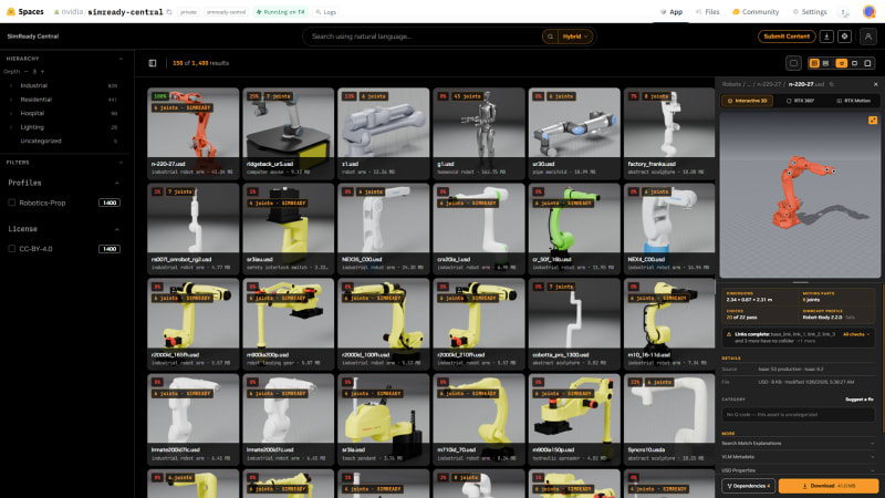 Announcing SimReady Central: An Open Library of...