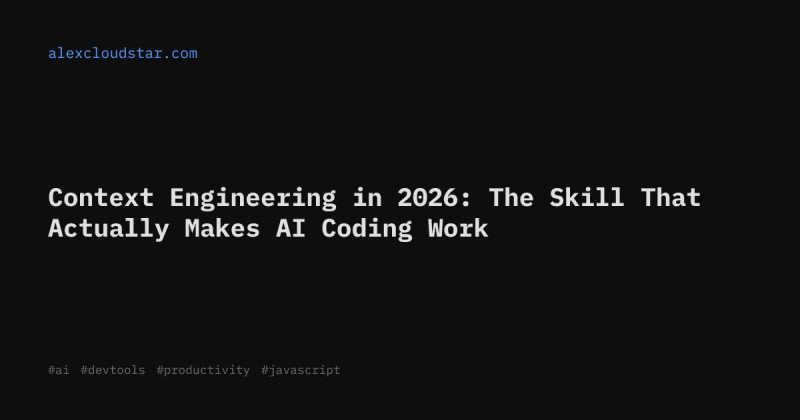 Context Engineering 2026: Make AI Coding Actually Work