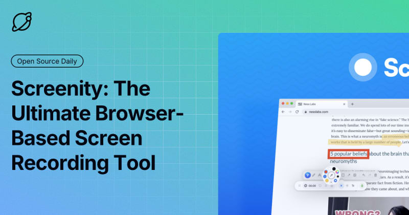 Screenity: The Ultimate Browser-Based Screen Recording Tool | daily.dev