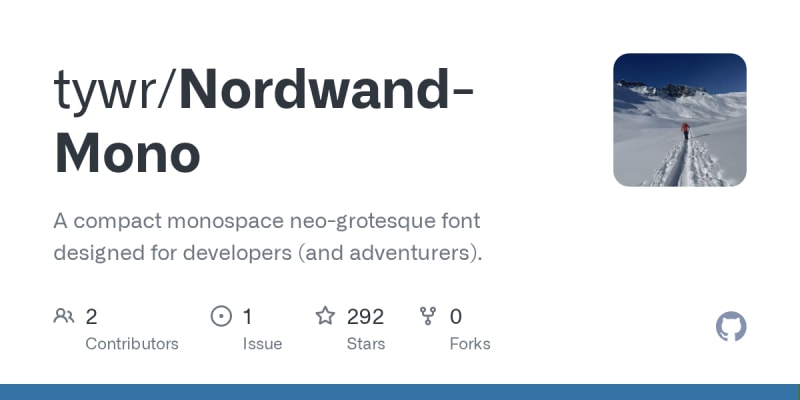 Nordwand Mono – A monospace font for coders and adventurers