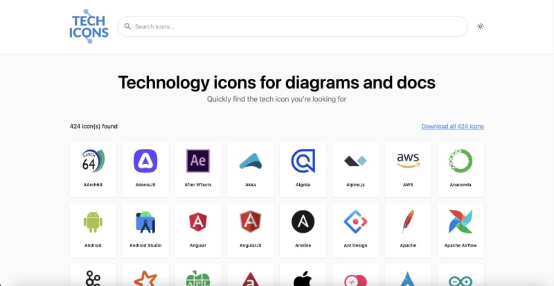 SVG and PNG tech icons | daily.dev