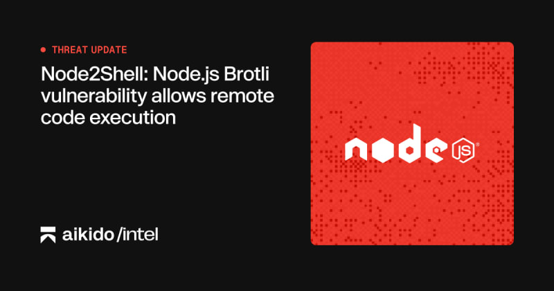Node2Shell: Node.js Brotli vulnerability allows remote...
