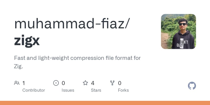 muhammad-fiaz/zigx: Fast and light-weight compression...