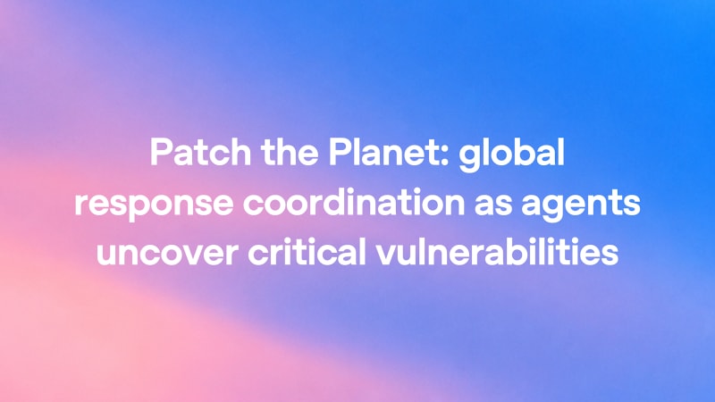 Patch the Planet: global response coordination as agents...