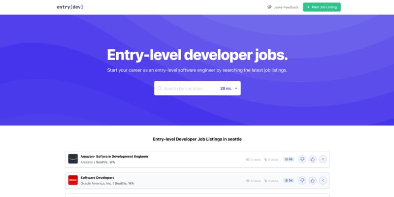 entry.dev — Entry-level developer jobs | daily.dev